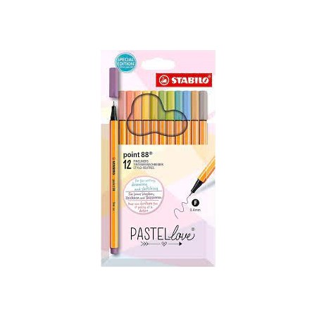 BIRO STABILO POINT 88 PASTELLOVE PZ.12