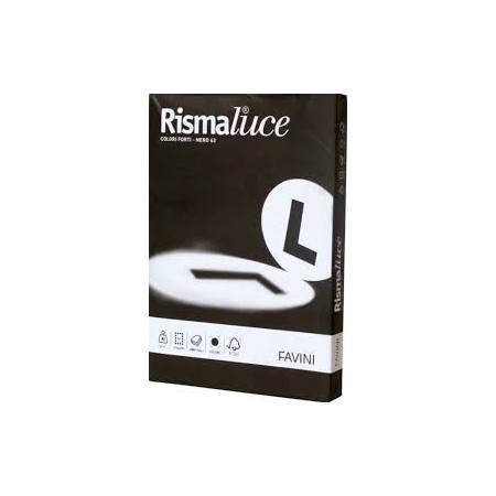 CARTONCINO A4 RISMALUCE NERO 200GR