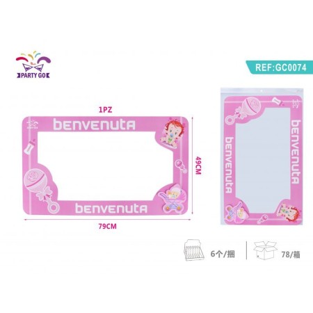 CORNICI DI CARTONE 39X59 PER SELFIE BENVENUTO ROSA