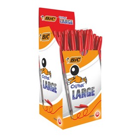 BIRO BIC CRISTAL LARGE ROSSA PZ.50