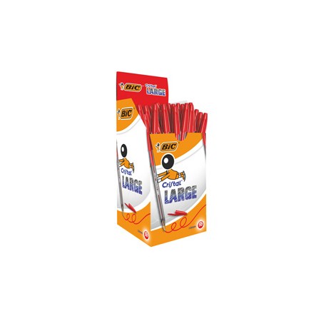 BIRO BIC CRISTAL LARGE ROSSA PZ.50