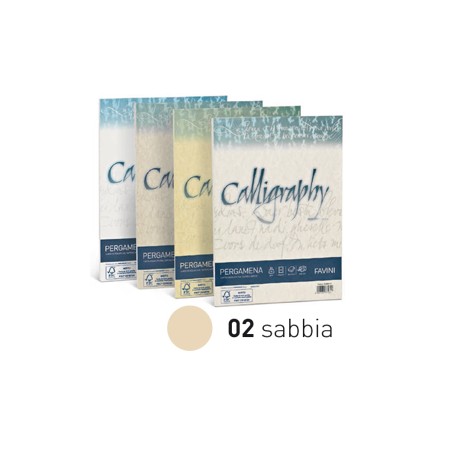 PERGAMENA A4 GR. 90 FAVINI SABBIA 02 CALLIGRAPHY
