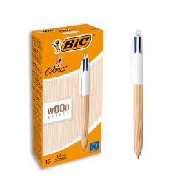 BIRO BIC 4 COLORI WOOD STYLE BIC