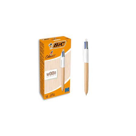 BIRO BIC 4 COLORI WOOD STYLE BIC