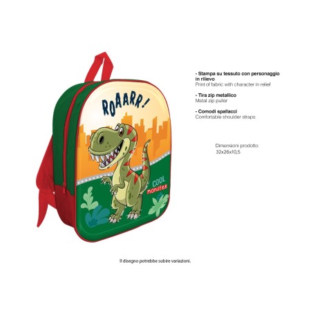 ZAINO 3D DINOSAURI