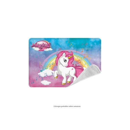 TOVAGLIETTA IN TESSUTO 40X30 UNICORNO