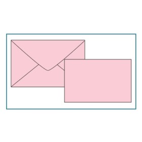 BIGLIETTI E BUSTE F.4 COL. TENUI ROSA