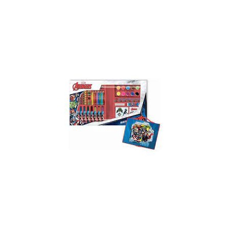 SCATOLA COLORI E STICKERS AVENGER