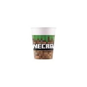 BICCHIERI DI CARTA MINECRAFT PZ.8