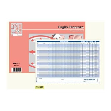 BLOCCHI PRESENZE MEN. 2COP. 21X30 E8149C