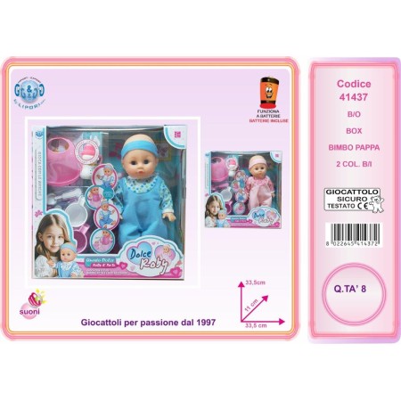 BAMBOLA MANGIA LA PAPPA 2 COLORI