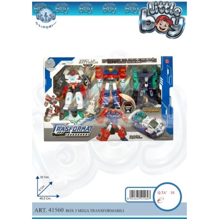BOX 3 MEGA ROBOT TRASFORMABILI