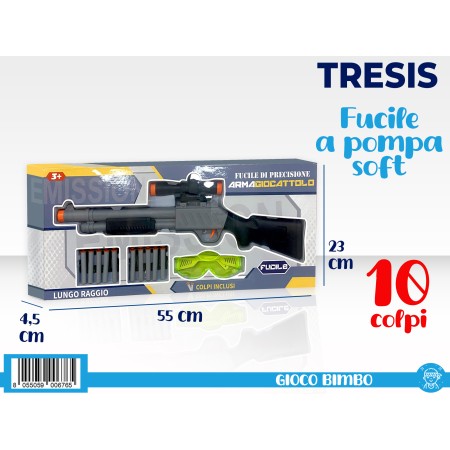 FUCILE A POMPA SOFT+ 1O COLPI