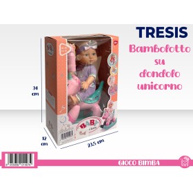BAMBOLOTTO SU DONDOLO UNICORNO