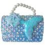 BORSETTA UNICORNO GLITTER CM 14 AZZURRA